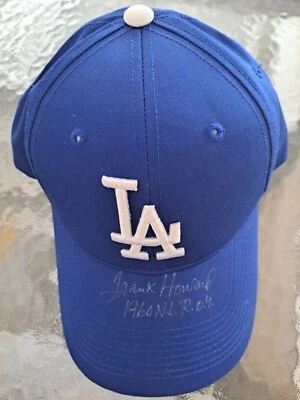 FRANK HOWARD (d) LA DODGERS "1960 NL ROY" AUTOGRAPHED MLB BASEBALL HAT PROOF - Image 1 of 4