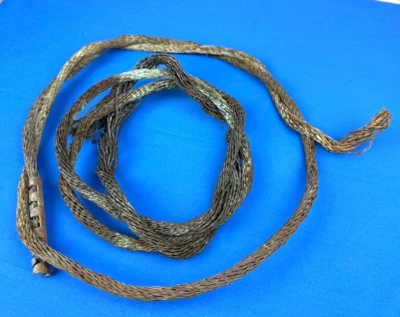 Antiguo cable de cobre pararrayos, cable de conexión a tierra 2 longitudes 64" y 48", 1/2" de diámetro Foto 1 de 4