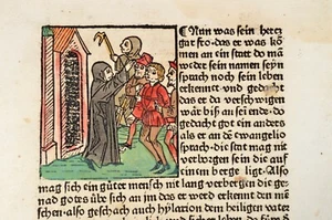 Sorg Inkunabelblatt Leben der Altväter Augsburg ca 1480 Hieronymus Deutsch - Picture 1 of 7