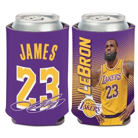 LEBRON JAMES LOS ANGELES LA LAKERS SOFT FOAM CAN BOTTLE COOZIE KOOZIE COOLER Cover