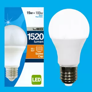 10x 15W (=100W) LED Pearl GLS Light Bulb Standard Shape ES E27 Edison Screw - Picture 1 of 3