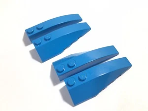 4x New Lego Dark Azure Wedge 6x2 Left&Right 41748 41747 Lego Boost - Picture 1 of 2