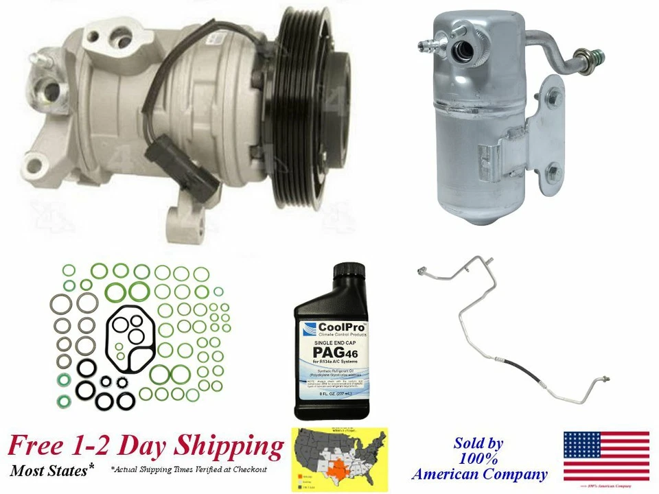 New A/C AC Compressor Kit for 2008-2012 Dakota (3.7L, 4.7L) Foto 1 de 4