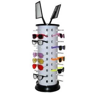 DISPLAY FOR SUNGLASSES 40 PCS STAND ROTATING SPINING WITH MIRRORS MOD4056 - Picture 1 of 4