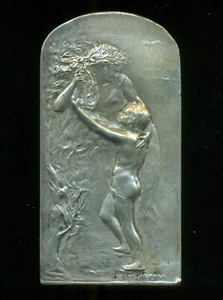 ARGENTINA 1908 "TEATRO COLÓN" 1908 INAUGURATION MEDAL PLAQUE by E. De La CARCOVA - Picture 1 of 2