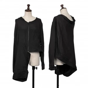 Yohji Yamamoto FEMME Cupra Cotton Asymmetry Zip-Up Blouson Size 2(K-138855) - Picture 1 of 12