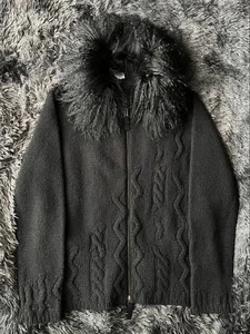 Vintage 2000s Jean Paul Gaultier Tibet Fur Knit Sweater Outer Mens Size 46 - Picture 1 of 8