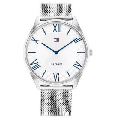 Orologio Uomo Tommy Hilfiger Becker 1710512 Maglia Mesh Quadrante Bianco - Immagine 1 di 3
