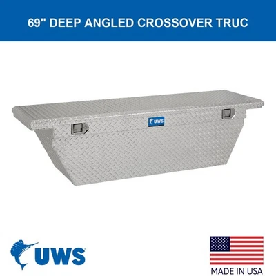 FOR 2009-2010 Dodge Ram 1500 69" Angled Crossover Truck Tool Box - Image 1 of 4