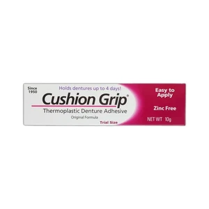 Cushion Grip Thermoplastic Denture Adhesive 1 Oz - 100% Waterproof & Zinc Free - Picture 1 of 9