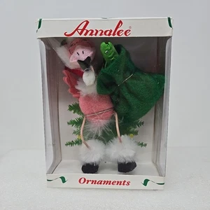 Annalee Puppe 5 Zoll rosa Flamingo Santa Ornament 702208 Weihnachten 2008 - Bild 1 von 9