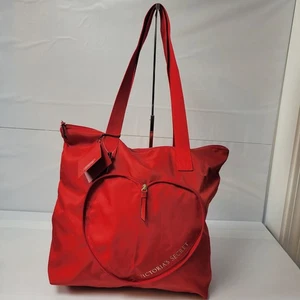 Victoria's Secret Valentine's Day Red HEART PACKABLE Tote Shoulder Bag 2024 New - Picture 1 of 12