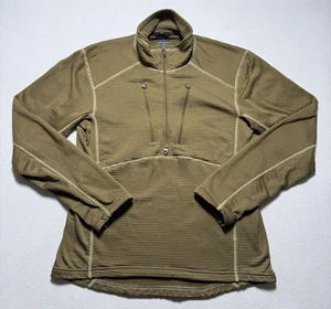 Beyond Clothing A2 Axios Krios Grid Fleece Mens Medium Coyote Half Zip Pullover - Picture 1 of 7