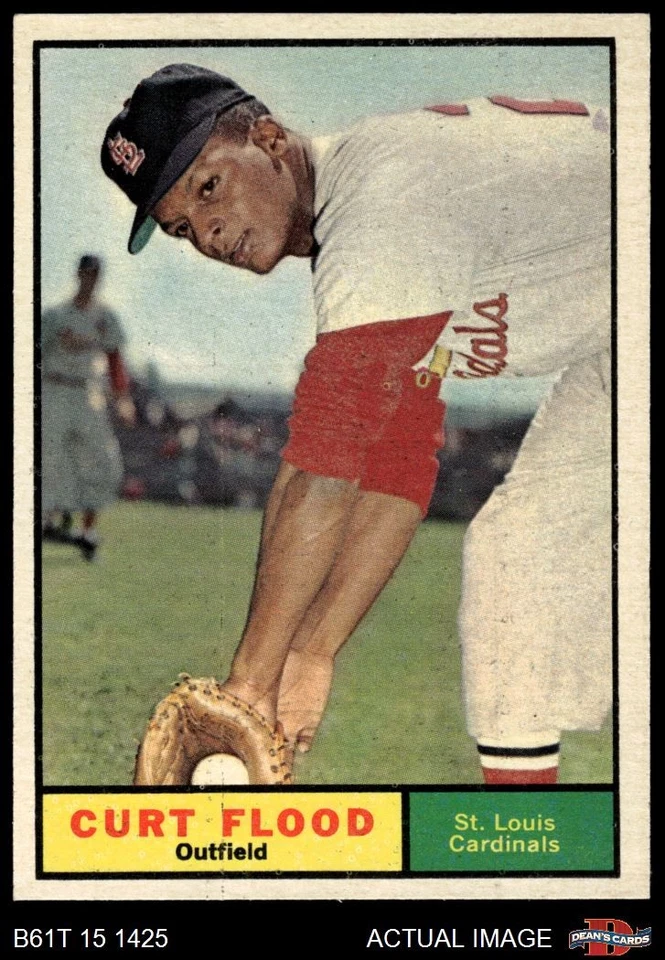 1961 Topps #438 Curt Flood Cardinals 7 - NM - Image 1 of 1