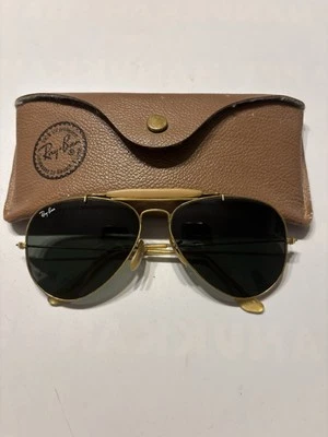 Ray Ban B&L Vintage Outdoorsman Pulido Arista Dorado 58-14 Foto 1 de 4