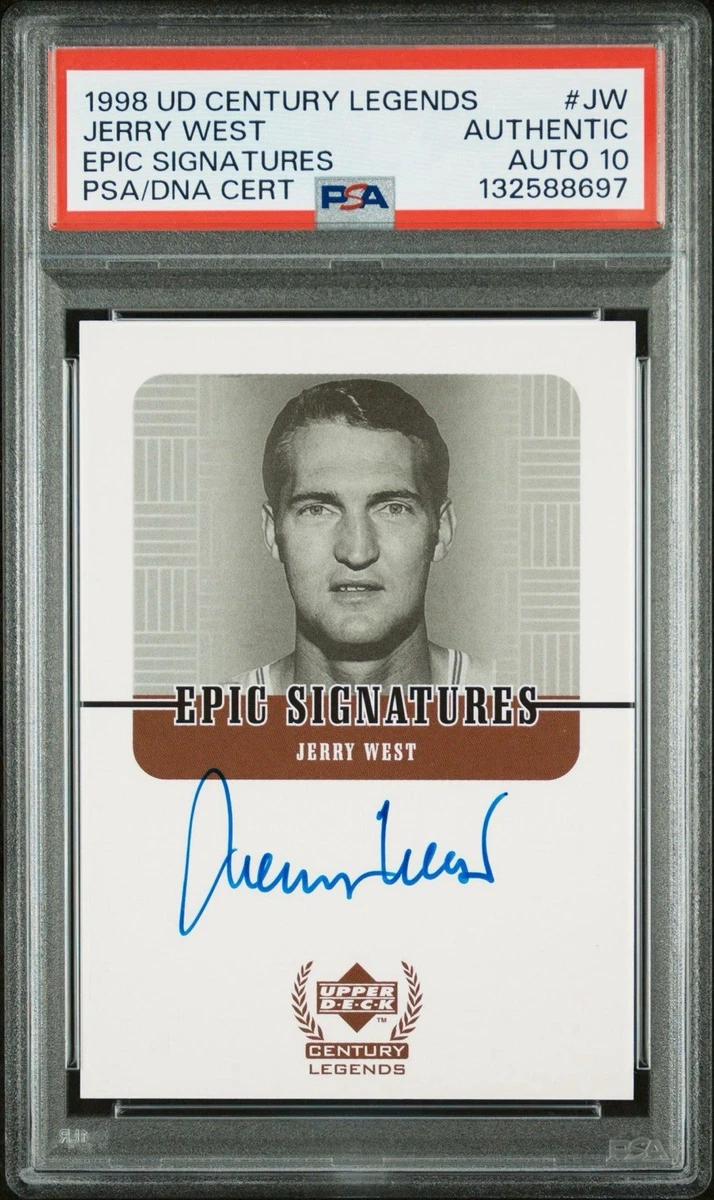 Upper Deck Jerry West Autographed Basketball Trading Cards