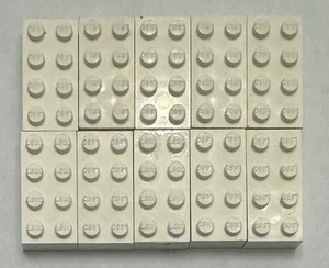 Vintage Modulex 10 Bricks 2x4 White with LEGO Logo - Picture 1 of 1