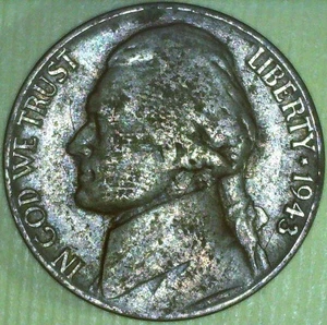 1943-P War Nickel 35% Silver - Picture 1 of 2