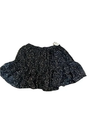 Falda Kate Spade para mujer 14 azul marino cielo nocturno lúrex punto estrella estampado columpio plateado Foto 1 de 4