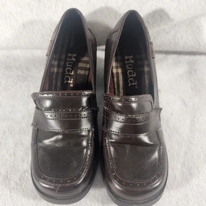 Mocassini Oxford vintage anni 90 Y2K MUDD tacco grosso plateau strappo punk donna 7,5 M - Foto 1 di 9