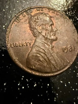 1981 penny no mint mark Multiple Strike Errors Red DD Rare - Image 1 of 4