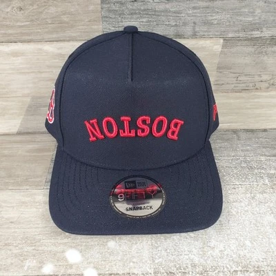 Boston Red Sox New Era Upside Down 9FIFTY A-Frame Snapback Curve Hat Cap NWT - Image 1 of 4