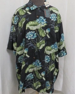 $128 TOMMY BAHAMA XL Mens Silk Hawaiian Shirt Adriatic Garden SWA/ABQ Tournament - Picture 1 of 6