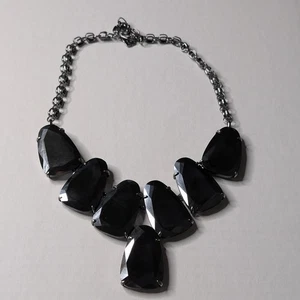 Kendra Scott Black Harlow Iridescent Necklace Gunmetal Chain with Jewerly Bag - Bild 1 von 11