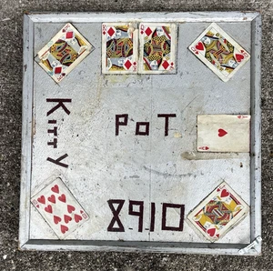 Antique Game Board Chinese Checkers Tripoley Folk Art 1940s Double Sided Outside - Picture 1 of 24