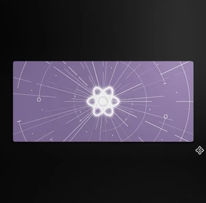 Tapis de souris gaming en tissu violet géométrique XL neuf - Photo 1/3