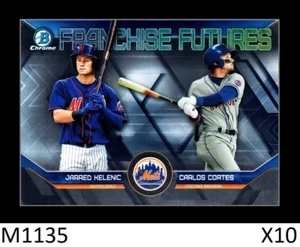 1-2018 BOWMAN CHROME FRANCHISE FUTURES JARRED KELENIC MARINERS & CORTES METS QTY - Picture 1 of 1