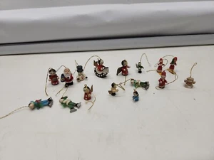 Wooden Christmas Tree Mini Ornaments Decoration Vintage USED - Picture 1 of 9