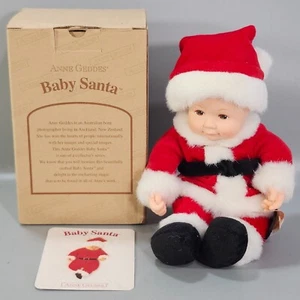 Bambola Anne Geddes Baby Santa 9" Natale da collezione F734841 vintage in scatola documenti 1999 - Foto 1 di 20