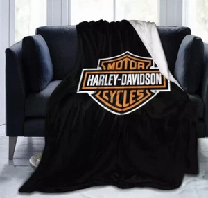 Harley Davidson 3D Blanket Warm SuperSoft Bedspread - Picture 1 of 6