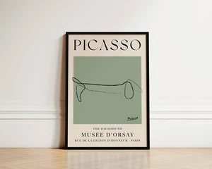 The Dog Pablo Picasso Animal Print Green Wall Art Line Drawing Pet Poster Gifts - Picture 1 of 14