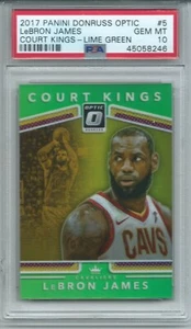 2017 OPTIC COURT KINGS #5 LEBRON JAMES PSA 10 GEM MINT LIME GREEN #073/149 LA - Picture 1 of 1