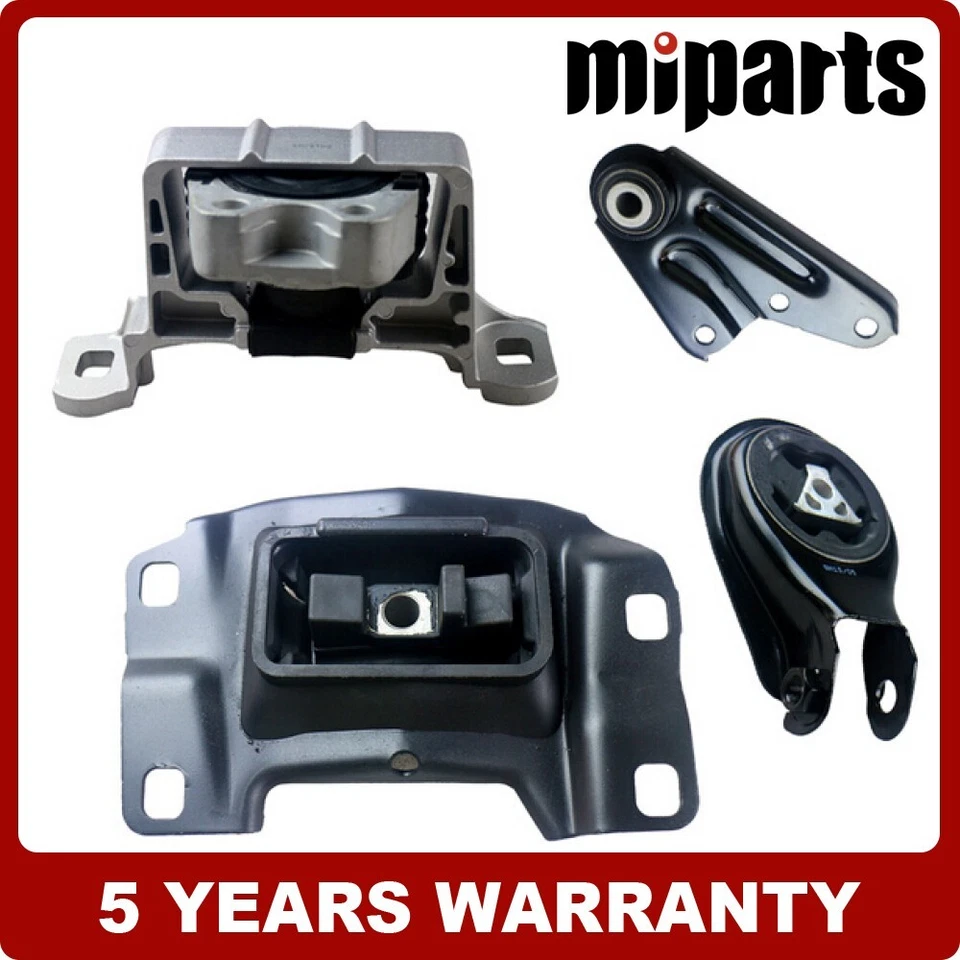 Motor dianteiro traseiro e conjunto de montagem trans 4 peças compatível com 2004-2009 Mazda 3 2.3L - Imagem 1 de 4