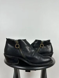 Women's Fiorentini + Baker Black Leather Zip Ankle Boots Size EU38 - Picture 1 of 22