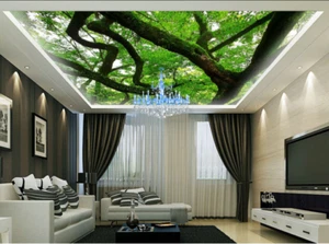 3D Tree Branch Green 8 Wall Paper Wall Print Decal Wall Deco AJ WALLPAPER Summer - Picture 1 of 6