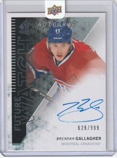  2013-14 SP Authentic #318 Brendan Gallagher AU RC Montreal Canadiens 628/999