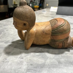Asiatisches orientalisches chinesisches Opiumkissen Holz handgeschnitzt - Bild 1 von 8