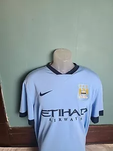 Nike Manchester City MC Home Soccer Jersey Authentic 2014 Men's Size Large L - Picture 1 of 13