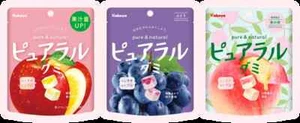 Kabaya, Pureral, Fruits Gummy, Grape / Apple, Japan, Candy - Picture 1 of 3
