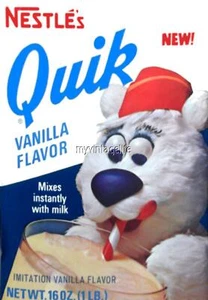 NESTLE QUIK VANILLA NOT FOOD 2" x 3" Fridge MAGNET  vintage Art - Picture 1 of 3