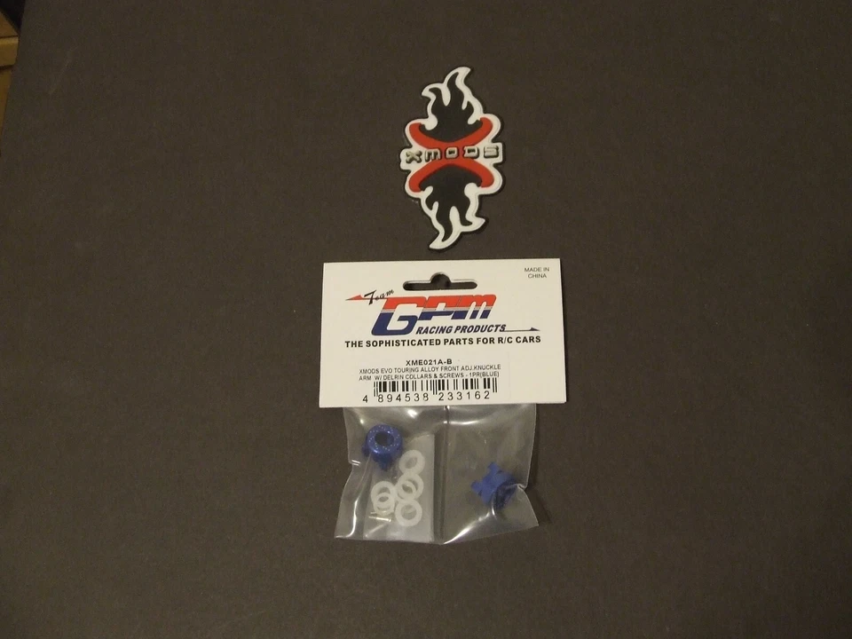 *XMODS GPM ALUMINUM FRONT KNUCKLES FOR EVO XME021A BLUE NEW ** - Image 1 of 1