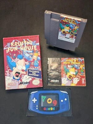 Krusty's Fun House (Nintendo Entertainment System, 1992) NES CIB COMPLETE - Image 1 of 4