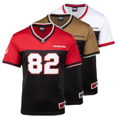 Gorilla Wear Trenton Football Jersey T-Shirt Fitness Bodybuilding Gym Wear
