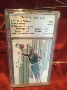 2001-02 SP Authentisch #151 Antoine Walker Celtics TFA 9 PSA 10 ? - Bild 1 von 2