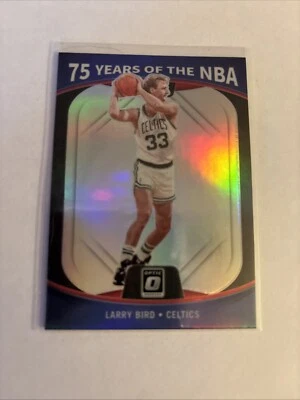 2021-22 Panini 75 Years of the NBA Prizms Silver #36 Larry Bird Optic - Image 1 of 2
