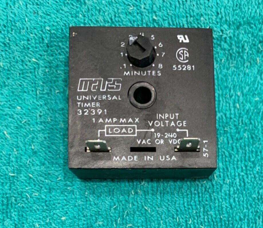 Mars 32391 Solid state timer  Delay On Make Timer Relay .1-8 Min  - Image 1 of 1